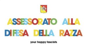 Regione, finta targa “Assessorato alla Difesa della Razza”