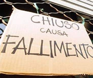Fallimenti, ecatombe di imprese nel Mezzogiorno