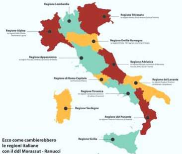 Presentata alla Camera la nuova proposta di Legge sulla razionalizzazione territoriale delle Regioni italiane