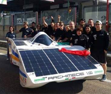 Archimede solar car partecipa a una gara europea in Belgio