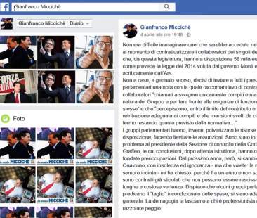 Ars: Miccichè, “Inauditi” i contratti dei collaboratori