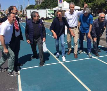 Lungomare liberato : Bianco festeggia Bandiera azzurra Fidal con Dorio e Leone