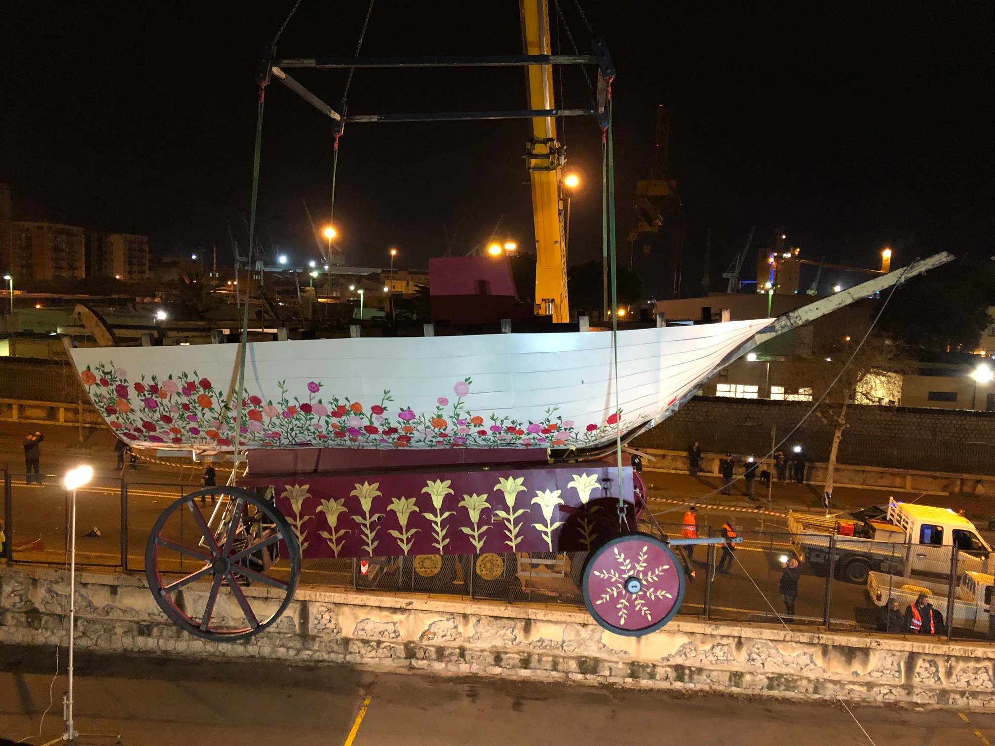 Il Carro trionfale di Santa Rosalia costruito dai detenuti dell’Ucciardone