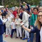 Sport: Valentina Vezzali incrocia la spada con Orlando