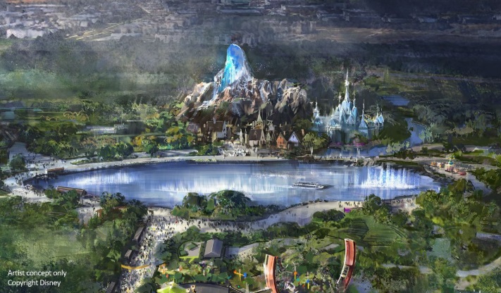 Un lago artificiale di tre ettari per unire Frozen e Star Wars