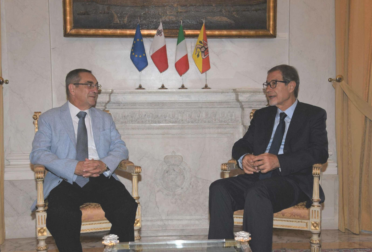Musumeci incontra ministro Risorse idriche di Malta Musumeci incontra ministro Risorse idriche di Malta