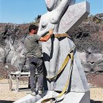 Etna, a Belpasso monumentale scultura per l’eruzione del 1669