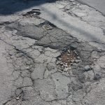 Viabilità secondaria provinciale in condizioni disastrate