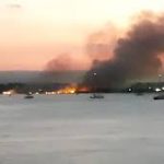 Incendio divora la riserva Ciane-Saline