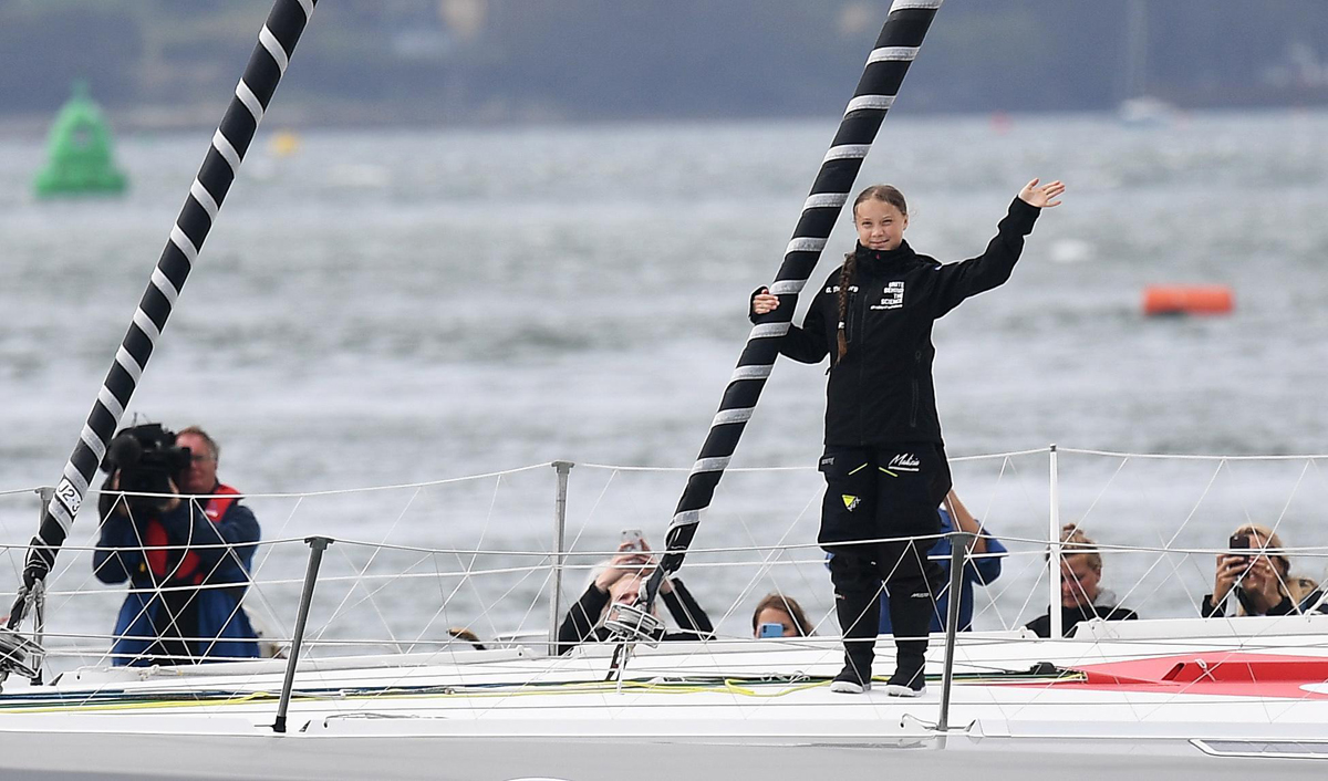 Greta sbarca a New York tra gli applausi americani