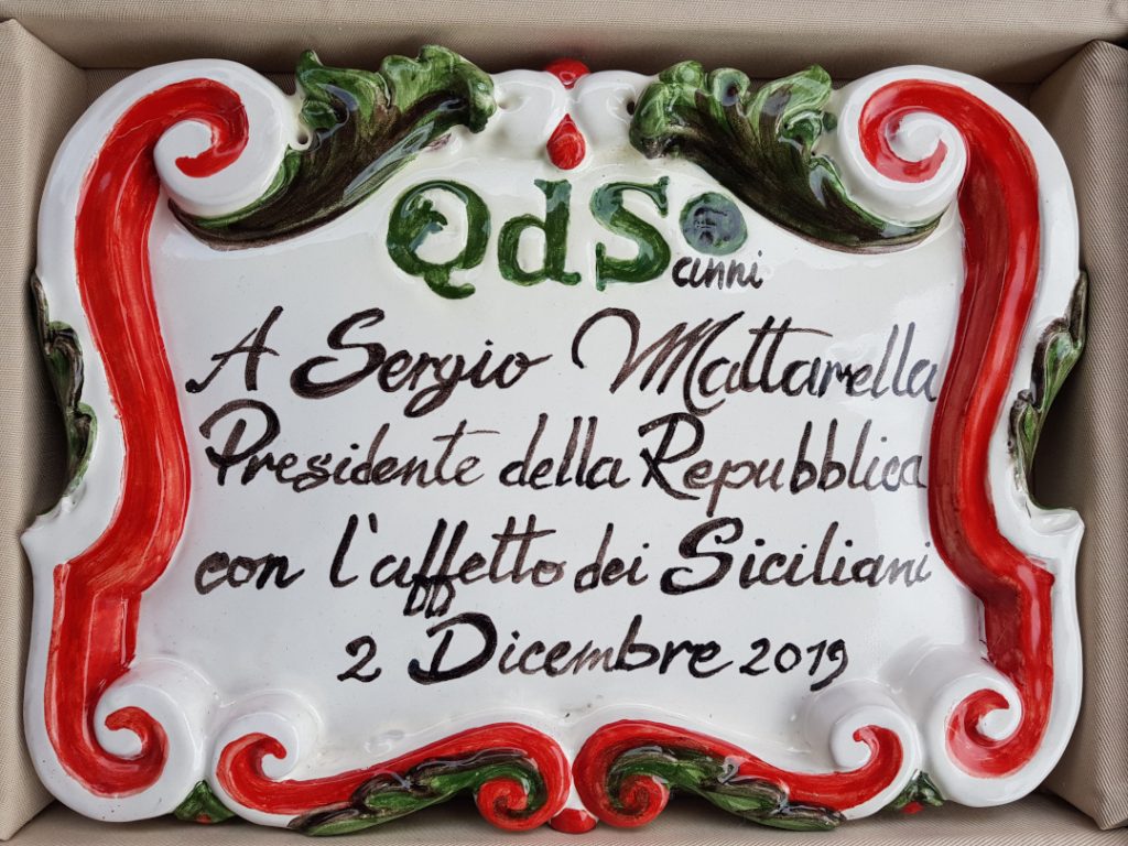 targa qds a sergio mattarella