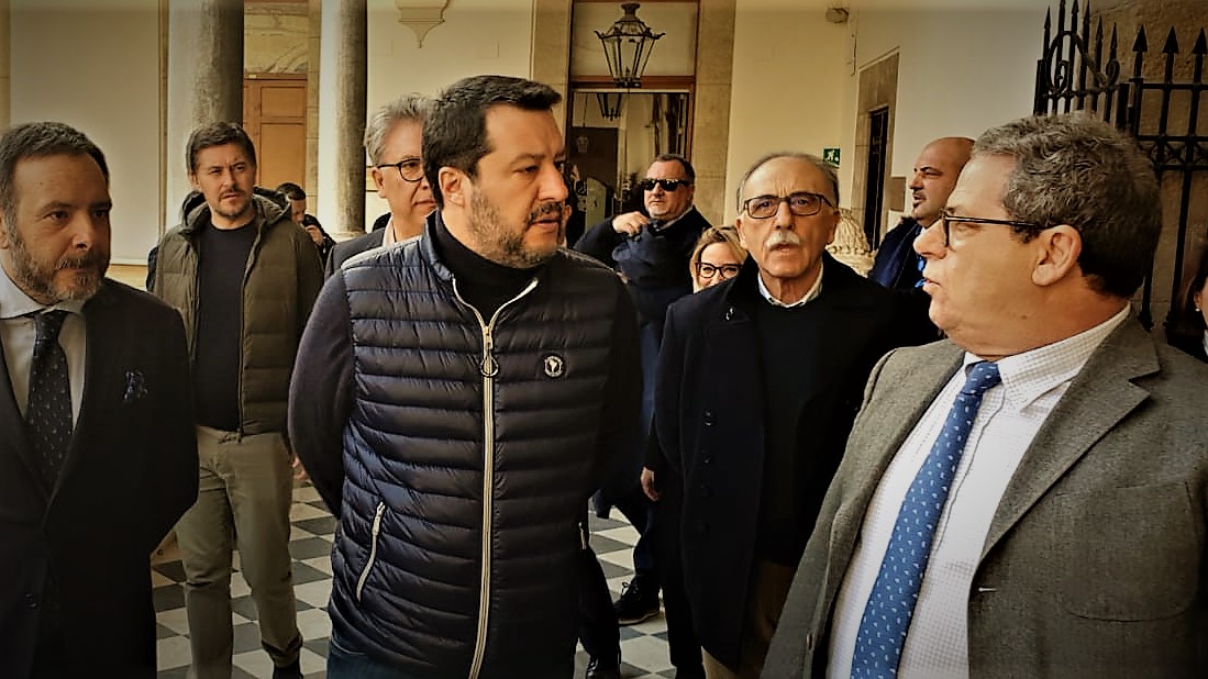 Matteo Salvini all’Ars, pace fatta con Micciché, che al leghista dice “Ora andiamo avanti insieme”