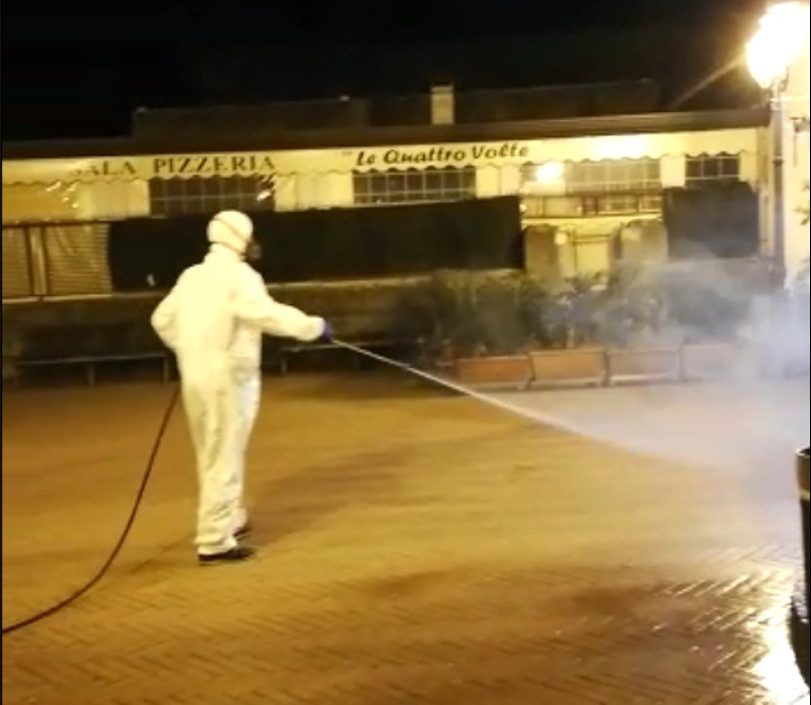 Ad Aci Sant’Antonio (Ct) completata la sanificazione di tutto il territorio