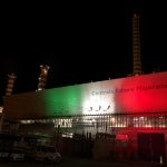 La centrale Enel di Termini Imerese s’illumina con il tricolore