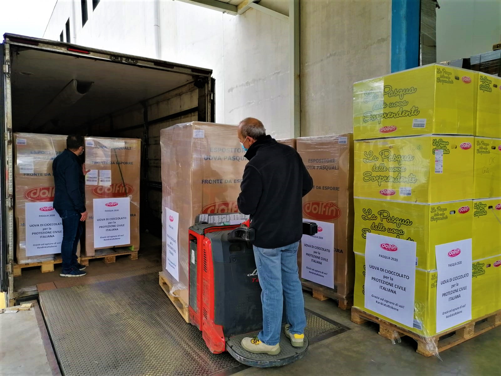 Coronavirus, uova di Pasqua Dolfin in dono alla Protezione civile