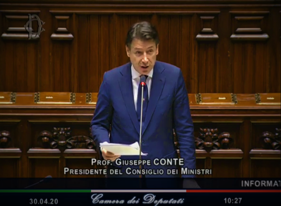 Coronavirus e Fase 2, il premier Conte parla alle Camere