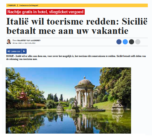 Coronavirus, Turismo, la stampa mondiale riscopre la Sicilia Coronavirus, Turismo, la stampa mondiale riscopre la Sicilia