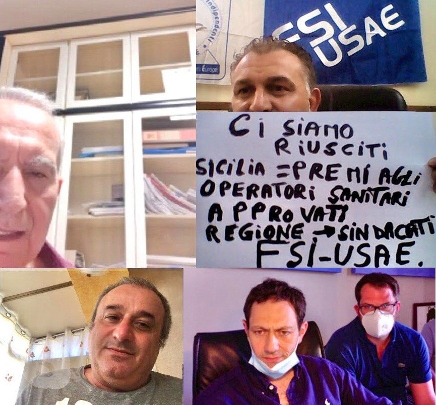 Covid-19, Fsi-Usae Sicilia, “Approvati incentivi per il personale sanitario”