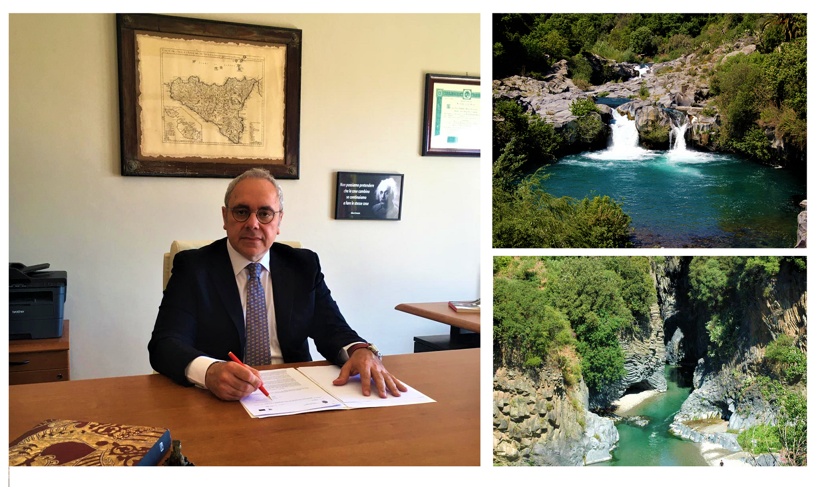 Il presidente Arena e il sogno di un Parco dell’ Alcantara senza inquinamento e fruibile da tutti