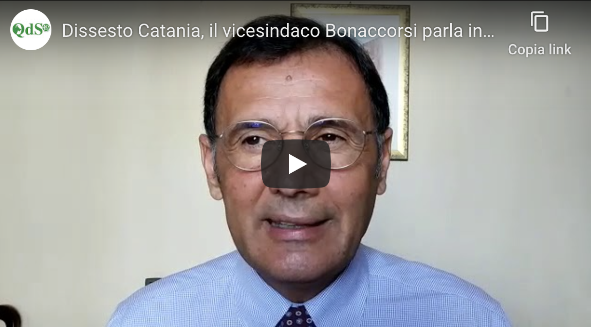 Dissesto Catania, il vicesindaco Bonaccorsi parla in esclusiva al QdS. Guarda la video intervista