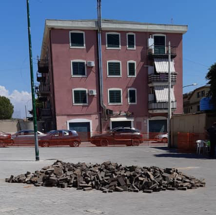 Villaseta, lavori in piazza Madonna della Catena