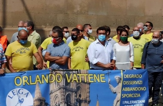 Cimitero dei Rotolo, protesta della Lega Nord a Palermo