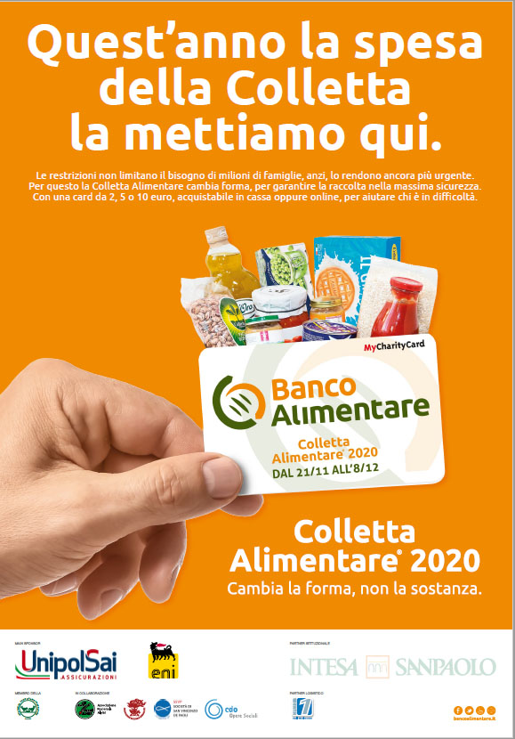 Colletta alimentare, card al posto degli scatoloni per la spesa solidale