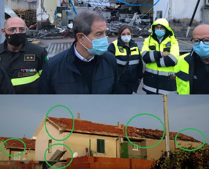Maltempo in Sicilia, tromba d’aria a Catania, Nello Musumeci annuncia lo Stato di calamità