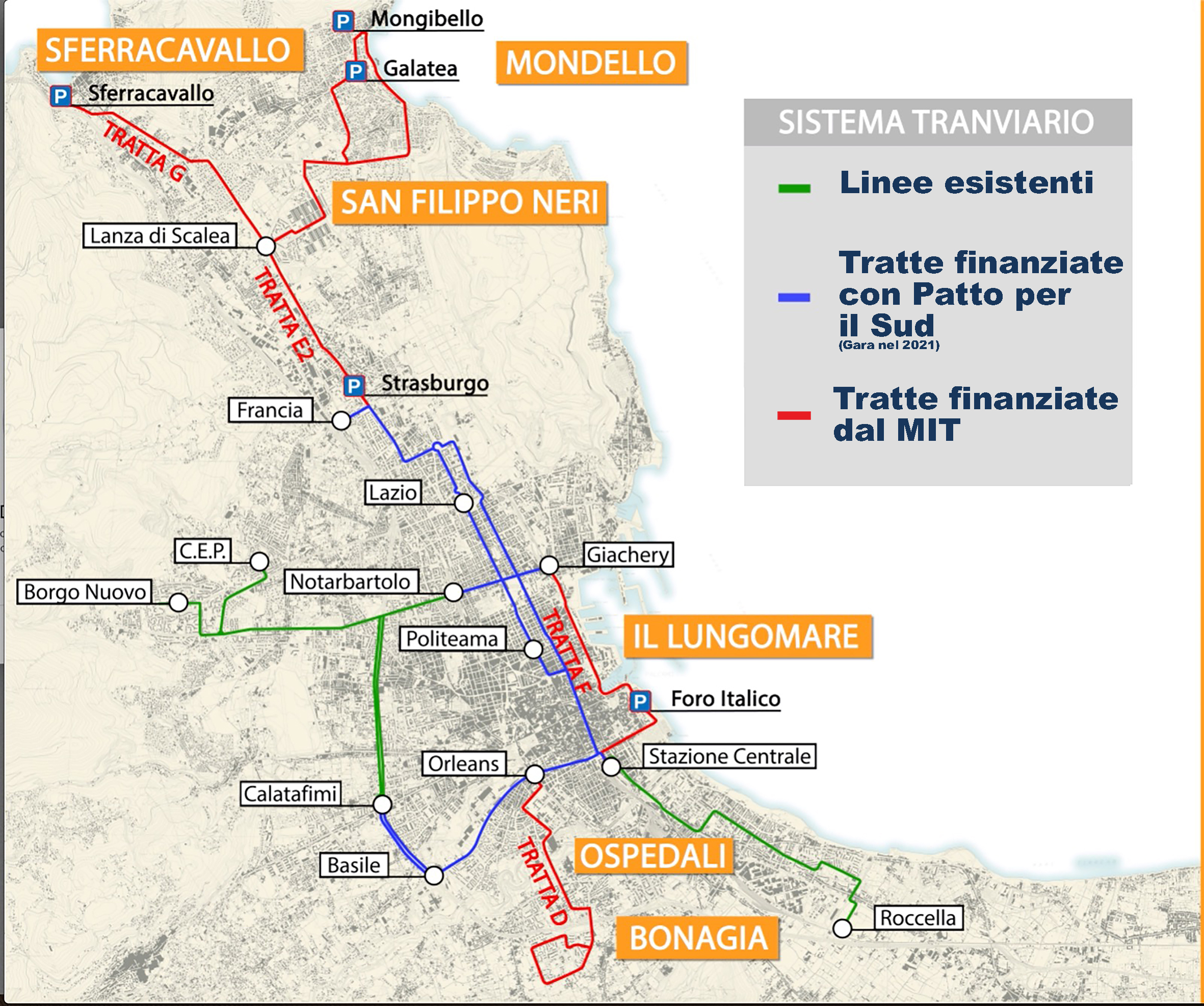 Palermo, 487 milioni di euro per le nuove linee tram