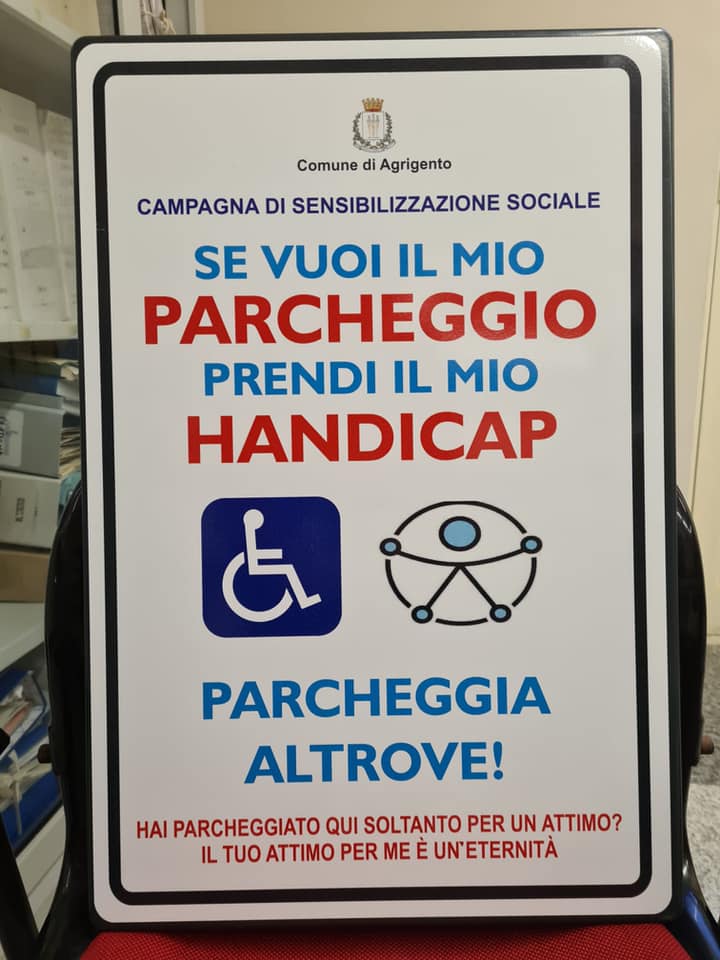 Agrigento, si potenziano i posti auto per i disabili