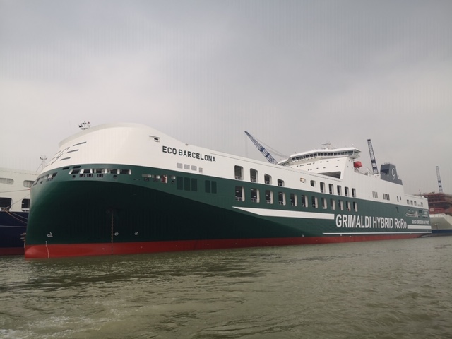 Grimaldi, consegnata la Eco Barcelona, in arrivo altre due navi ultra-moderne
