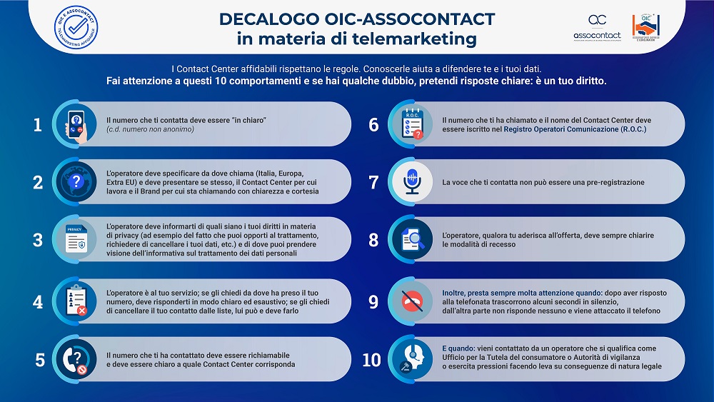 Telemarketing molesto, Assocontact e Oic a difesa dei consumatori