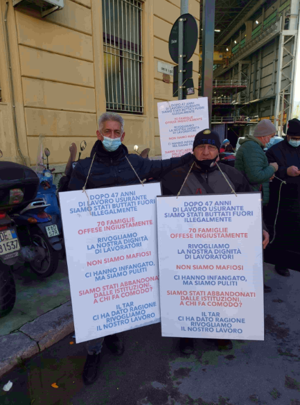 Cantieri navali, a Palermo la protesta della Rinascita Picchettini