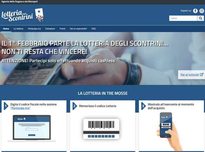 Lotteria degli scontrini, il via lunedì, ecco come funziona