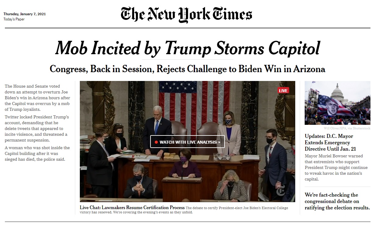 Galleria foto 'Usa, un “assalto alla democrazia” chiude l’era di Donald Trump' - foto 2