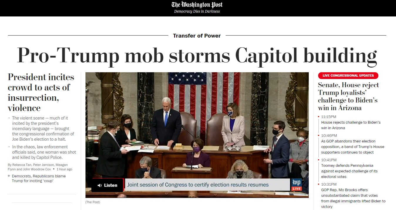 Galleria foto 'Usa, un “assalto alla democrazia” chiude l’era di Donald Trump' - foto 1