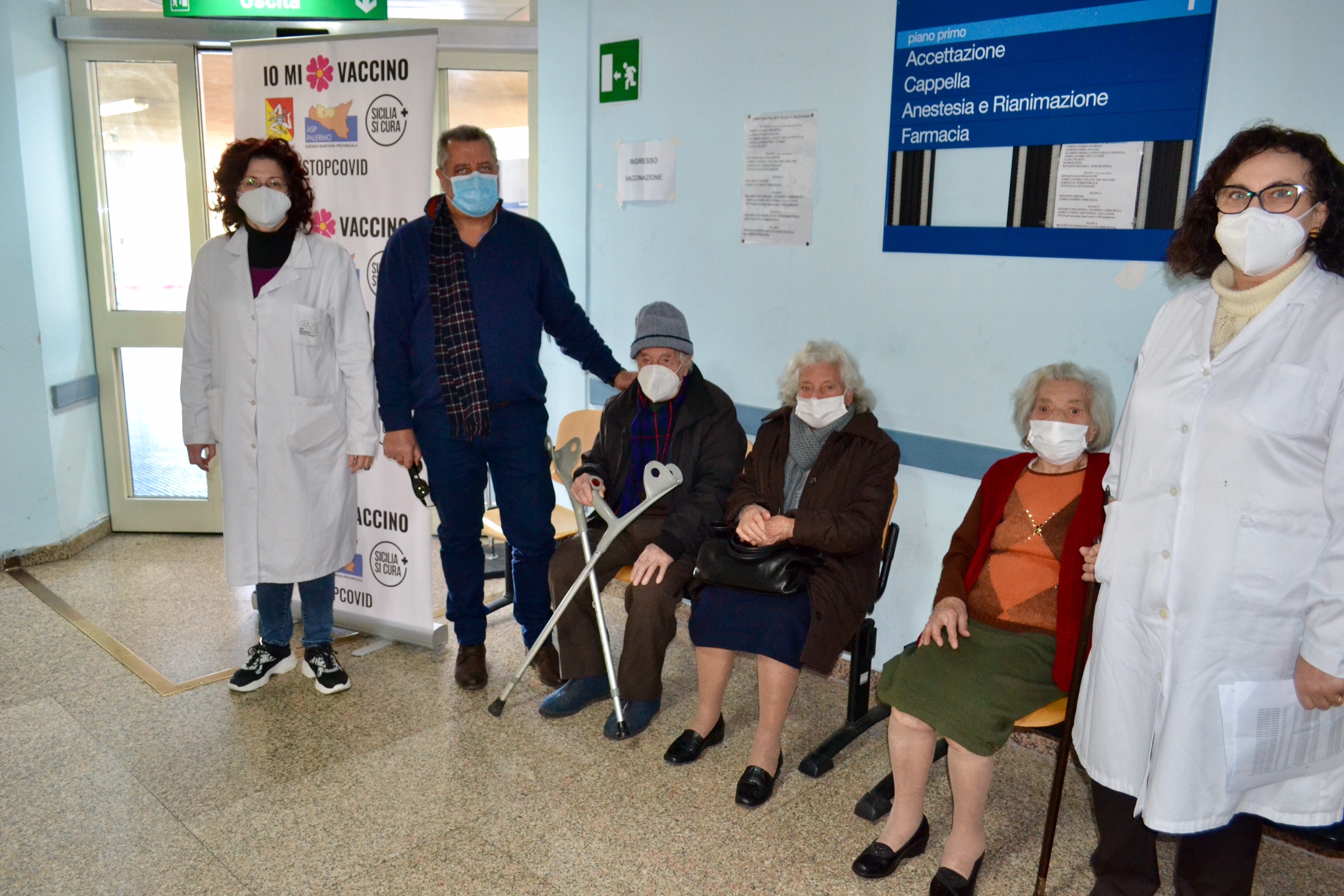 Covid, vaccinata a Termini Imerese coppia di 99 e 95 anni