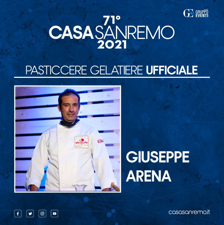 Sanremo 2021, maestro Giuseppe Arena scelto gelatiere ufficiale Sanremo 2021, maestro Giuseppe Arena scelto gelatiere ufficiale