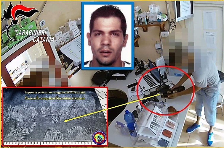 Rapina a volto scoperto a Catania, lascia impronta, arrestato