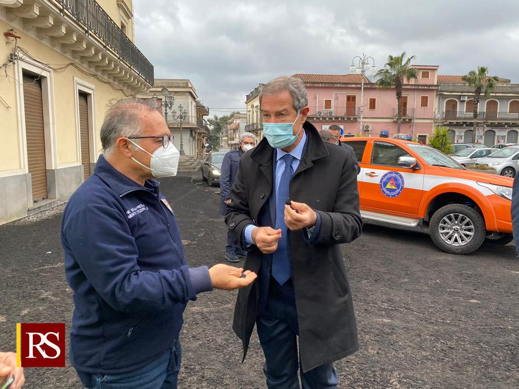 Etna, Musumeci, subito un milione per le aree colpite