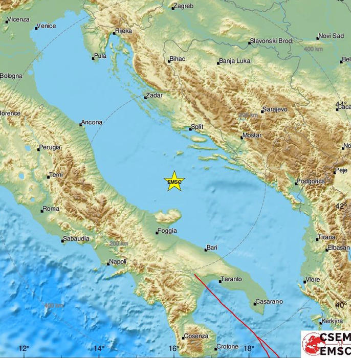 Terremoti, sciame sismico nel mare Adriatico, avvertito nel Sud