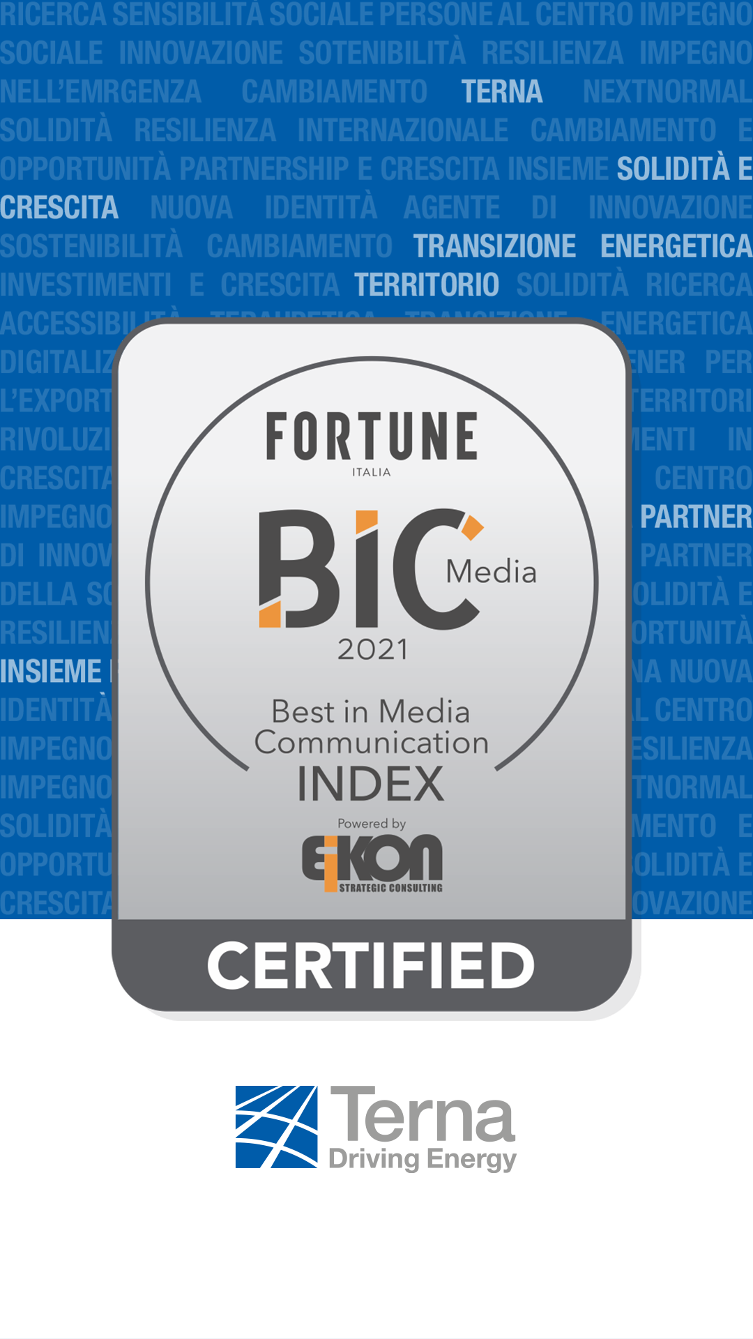 Terna è “Best in Media Communication 2020”