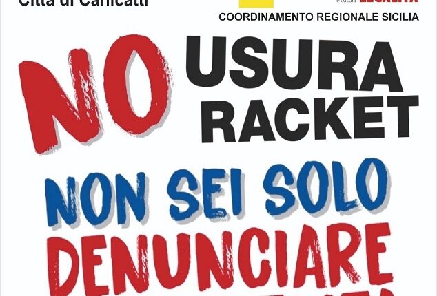 Mafia, Canicattì, rimossi da negozi adesivi antiracket