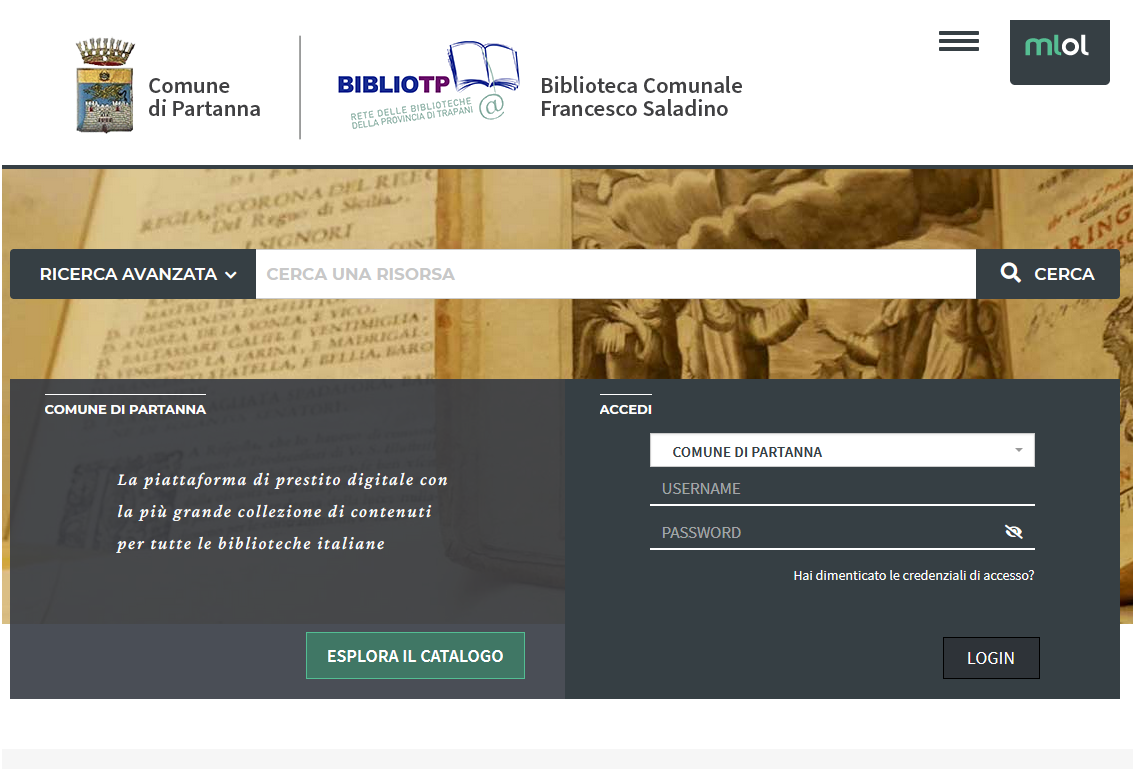 Libri, biblioteca di Partanna prima on line nel Trapanese
