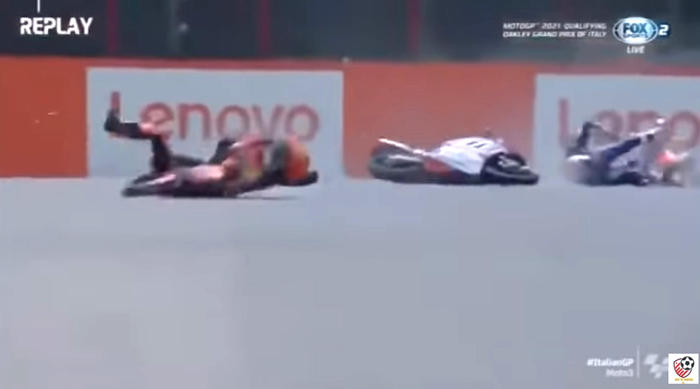 Gp Mugello, paura per Dupasquier, brutto incidente in qualifica