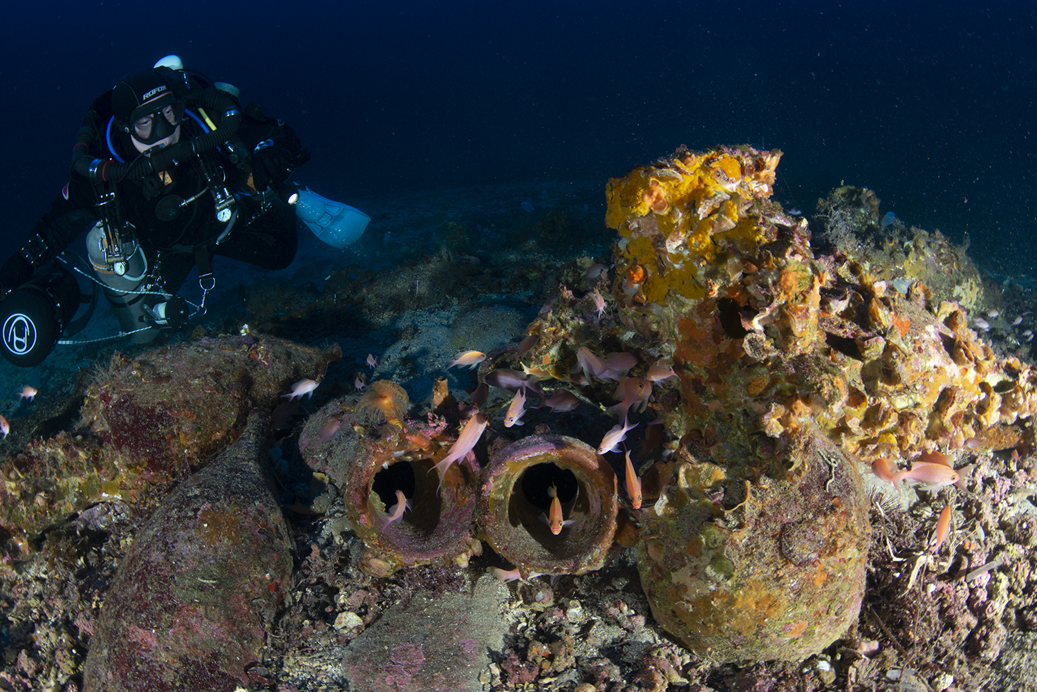 Ustica, rilievo in 3D del “relitto profondo” romano, la fotogallery