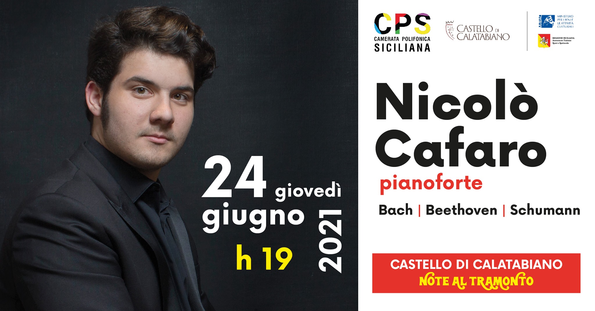 Nicolò Cafaro, in concerto al castello di Calatabiano il 24 giugno