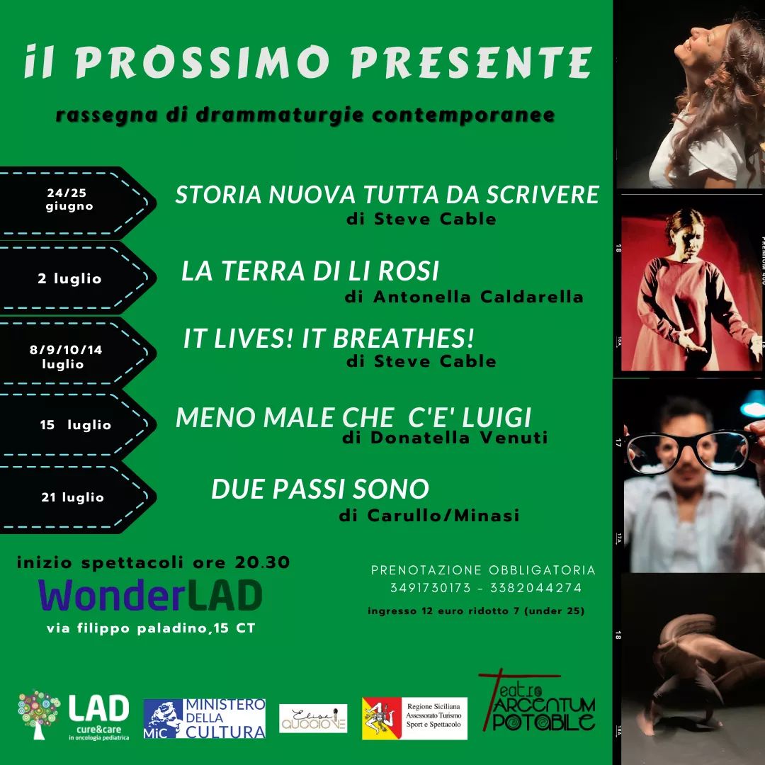Teatro Argentum Potabile, gli spettacoli in rassegna per l’estate