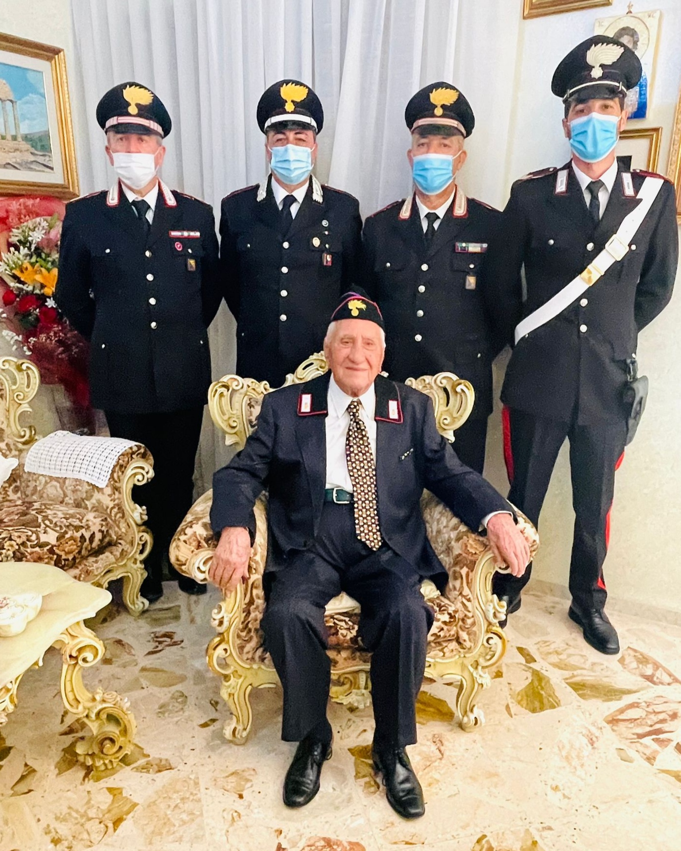 Palermo, il carabiniere Callari compie 100 anni, gli auguri dell’Arma