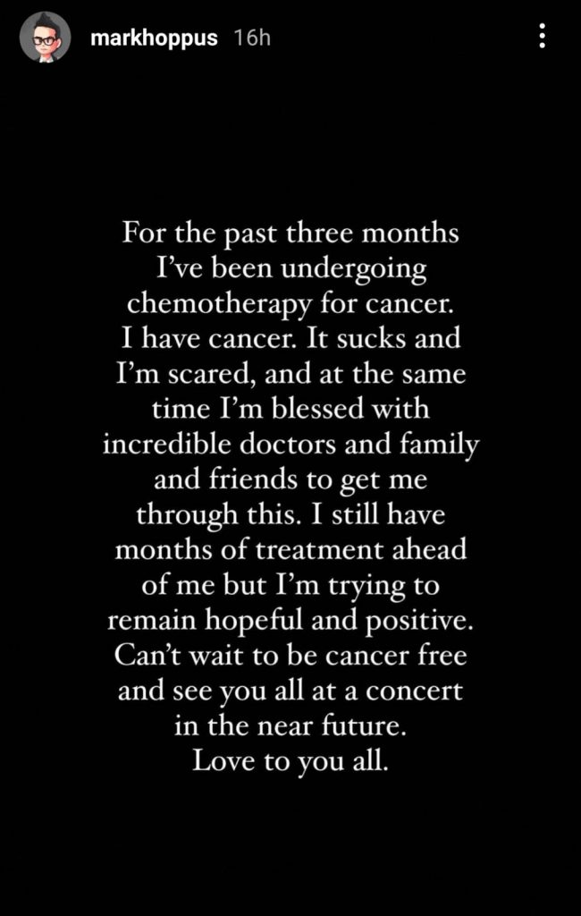 Blink-182, il bassista Mark Hoppus ha il cancro, “Ho paura”